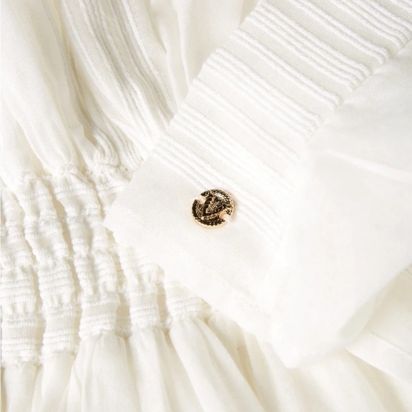 Josh V Joelle Cotton Chiffon Mini Dress whisper white NWOT - Picture 6 of 6